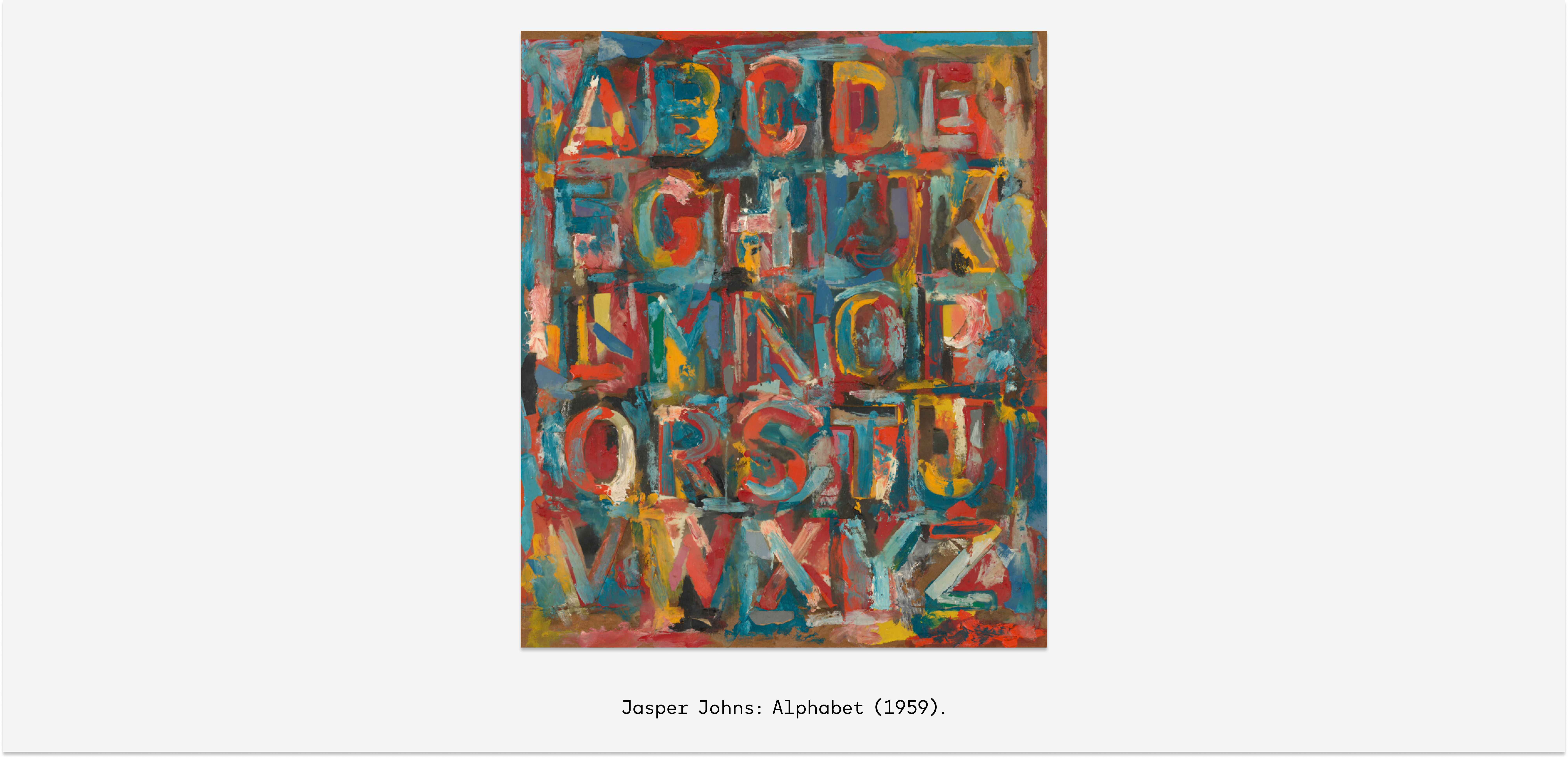 Jasper Johns_ Alphabet (1959).jpg
